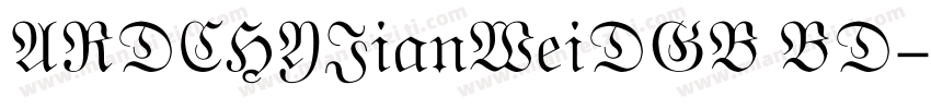 ARDCHYJianWeiDGB BD字体转换